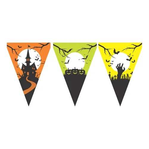 BANDEIRINHA HALLOWEEN BRILHA NO ESCURO